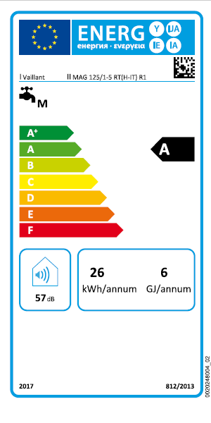 Scaldabagno istantaneo a gas Vaillant nuovo Turbomag plus 125/1- 5 rt camera stagna 12 l/min. metano