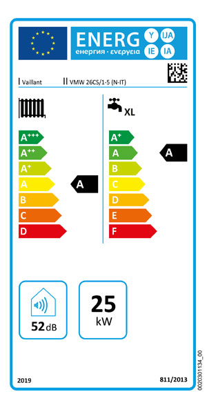 Caldaia Vaillant ecoTEC plus VMW 26 CS/1-5 a condensazione camera stagna 25 kW metano + termostato smart SensoROOM Connect