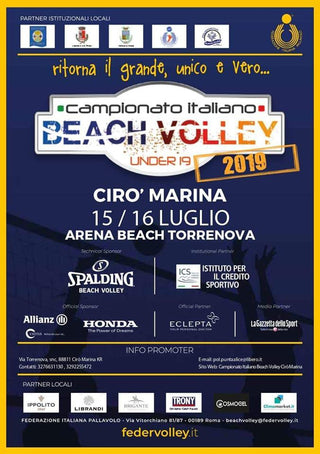 Climamarket sponsor del Campionato Italiano Assoluto 2019 di Beach Volley