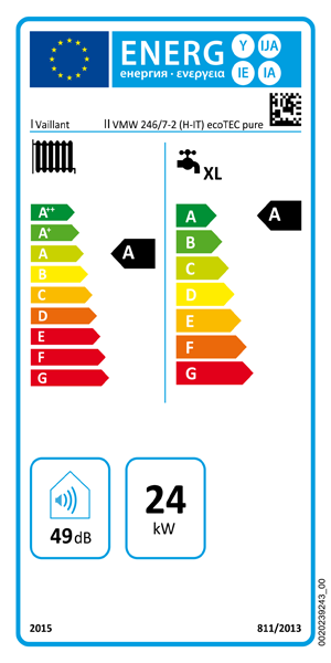 Caldaia a condensazione Vaillant EcoTEC Pure 24 kW metano + termostato smart SensoROOM Connect