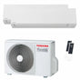 Condizionatore Toshiba SHORAI Edge White dual split 5000+9000 BTU inverter A++ wifi unità esterna 4 kW Toshiba