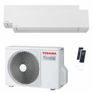 Condizionatore Toshiba SHORAI Edge White dual split 7000+7000 BTU inverter A++ wifi unità esterna 4 kW