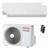 Condizionatore Toshiba SHORAI Edge White dual split 5000+7000 BTU inverter A++ wifi unità esterna 3.3 kW Toshiba