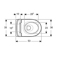 Vaso sospeso Geberit Selnova Premium con sedile  Geberit