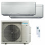 Condizionatore Daikin Stylish Silver dual split 9000+9000 BTU inverter A++ wifi unità esterna 4 kW Daikin