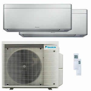 Condizionatore Daikin Stylish Silver dual split 15000+15000 BTU inverter A++ wifi unità esterna 7.8 kW