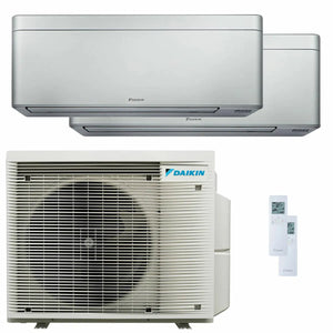 Condizionatore Daikin Stylish Silver dual split 15000+15000 BTU inverter A++ wifi unità esterna 7.8 kW Daikin