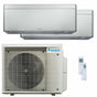 Condizionatore Daikin Stylish Silver dual split 9000+12000 BTU inverter A+++ wifi unità esterna 5 kW