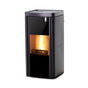 Stufa policombustibile Girolami Soft 18 nera 18 kW idro + kit acs