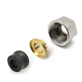 Raccordo cromato valvola detentore in gomma per tubo rame 14x2 per valvole detentori Ercos