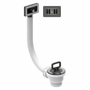Piletta Valsir per lavello 1"1/2 con tappo e troppopieno rettangolare