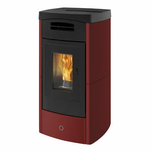 Stufa a pellet EK63 DAILY130++ - gruppo Edilkamin - 12,5 kW ad aria canalizzata Bordeaux EK63