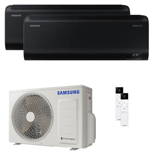 Condizionatore Samsung Windfree Black dual split 7000+9000 BTU inverter A+++ wifi unità esterna 4 kW