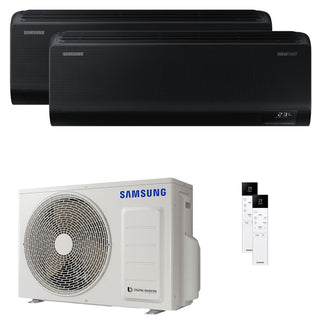 Condizionatore Samsung Windfree Black dual split 7000+9000 BTU inverter A+++ wifi unità esterna 4 kW Samsung