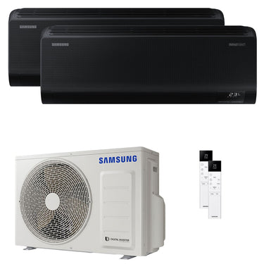 Condizionatore Samsung Windfree Black dual split 7000+9000 BTU inverter A+++ wifi unità esterna 4 kW