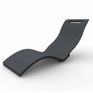 Lettino Prendisole Arkema Serendipity Chaise  in polietilene HD di colore antracite