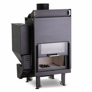 Termocamino policombustibile Girolami TC EVO BIO 80 30 kW caricatore lato sinistro Girolami