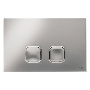 Placca doppio tasto OLI PLAIN Cromato Lucido