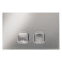 Placca doppio tasto OLI PLAIN Cromato Lucido