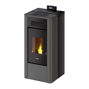 Stufa a pellet Cadel River Idro 23 ad acqua 22,4 kW WiFi Antracite
