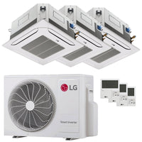 Condizionatore LG Cassetta 4 vie LG trial split 9000+9000+9000 BTU inverter A+++  unità esterna 5.3 kW