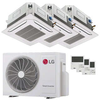Condizionatore LG Cassetta 4 vie LG trial split 9000+9000+12000 BTU inverter A+++  unità esterna 6.15 kW