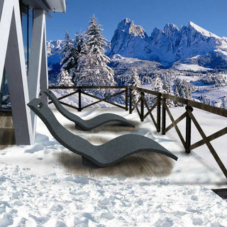 Lettino Prendisole Arkema Serendipity Chaise  in polietilene HD di colore antracite