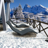 Lettino Prendisole Arkema Serendipity Chaise  in polietilene HD di colore antracite