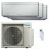 Condizionatore Daikin Stylish Silver trial split 7000+7000+15000 BTU inverter A+++ wifi unità esterna 5 kW Daikin