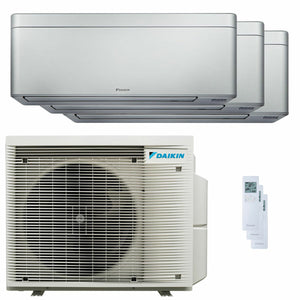 Condizionatore Daikin Stylish Silver trial split 12000+12000+18000 BTU inverter A++ wifi unità esterna 7.4 kW