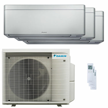 Condizionatore Daikin Stylish Silver trial split 9000+9000+18000 BTU inverter A++ wifi unità esterna 6.8 kW
