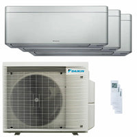 Condizionatore Daikin Stylish Silver trial split 12000+12000+18000 BTU inverter A++ wifi unità esterna 7.4 kW Daikin