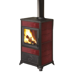 Stufa a legna FANCY EVO EK63 - Gruppo Edilkamin 11 kW ad aria Bordeaux EK63