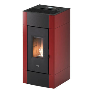 Stufa a pellet CADEL Cristal 9 ad aria 8,5 kW - WiFi ROSSO