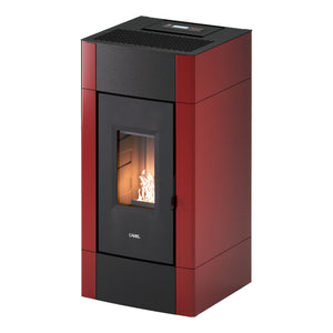 Stufa a pellet CADEL Cristal 9 ad aria 8,5 kW - WiFi ROSSO
