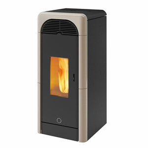 Stufa a pellet EK63 BERRY90+ - gruppo Edilkamin - 9,2 kW ad aria canalizzata Tortora EK63