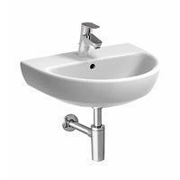 Lavabo 55 Geberit Selnova 55 cm monoforo sospeso bianco lucido