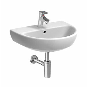 Lavabo 55 Geberit Selnova 55 cm monoforo sospeso bianco lucido