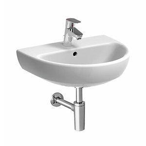 Lavabo 55 Geberit Selnova 55 cm monoforo sospeso bianco lucido Geberit