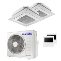 Condizionatore Samsung Cassetta Windfree 4 vie dual split 12000+18000 BTU inverter A++ unità esterna 8,0 kW Samsung