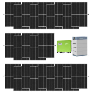 Kit fotovoltaico 10 kW con 23 pannelli fotovoltaici Trina Solar 450 W + Inverter Energy trifase 10 kW +  4 batterie di accumulo Pylontech 3,55 kW Trina Solar