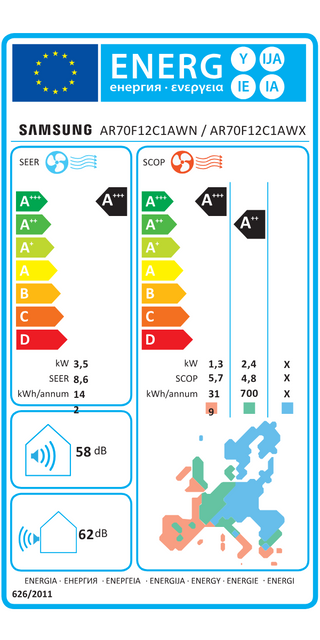 Condizionatore Samsung WindFree Black 12000 BTU R32 Inverter WiFi A+++/A++