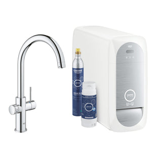 DEPURATORE ACQUA GROHE BLUE HOME Miscelatore lavello cucina + FRIGO e FILTRO