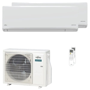 Condizionatore Fujitsu Serie KN WiFi dual split 9000+12000 BTU inverter A+++ wifi unità esterna 5 kW Fujitsu