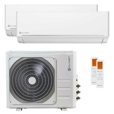 Condizionatore Clivet EZCool dual split 18000+18000 BTU inverter A  unità esterna 12.3 kW