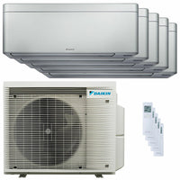 Condizionatore Daikin Stylish Silver penta split 7000+7000+9000+9000+12000 BTU inverter A++ wifi unità esterna 7.8 kW