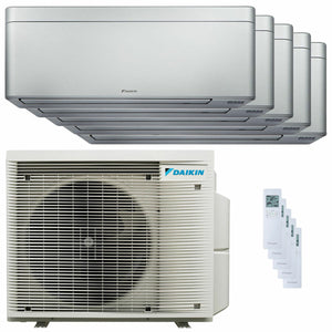 Condizionatore Daikin Stylish Silver penta split 9000+9000+12000+12000+12000 BTU inverter A++ wifi unità esterna 7.8 kW Daikin