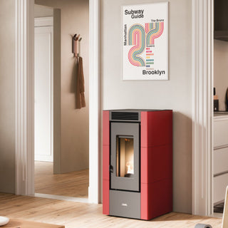 Stufa a pellet Cadel Cristal 6 ad aria 5,5 kW - WiFi ROSSO Cadel