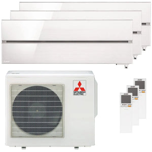 Condizionatore Mitsubishi Electric Kirigamine Style MSZ-LN trial split 9000+9000+12000 BTU inverter A++ wifi esterna 5,4 kW bianco Mitsubishi Electric