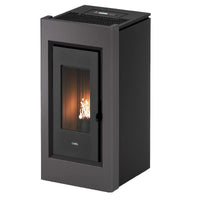 Stufa a pellet CADEL Prince 11 kW titanium ad aria con wi-fi Cadel